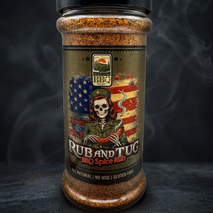 Rub &amp; Tug competition-style BBQ seasoning by Barracks BBQ