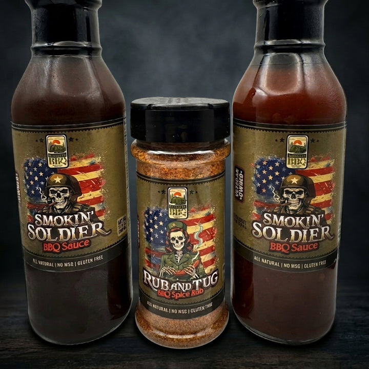 Smokin’ Special Forces BBQ bundle with Smokin’ Soldier sauce and Rub &amp; Tug seasoning