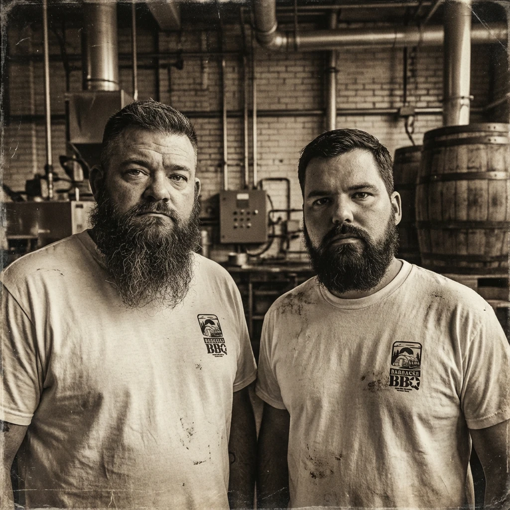 Out Story Army veterans and Barracks BBQ founders, Tony and Chase, standing together.